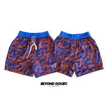 MESH SHORT - "VENTRA ORANGE” Design AIRCOOL Fabric - BEYOND DOUBT CLOTHING