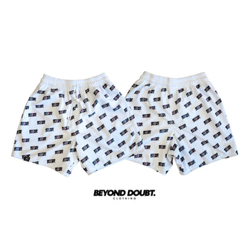 MESH SHORT - "GLIDE WHITE” Design AIRCOOL Fabric - BEYOND DOUBT CLOTHING