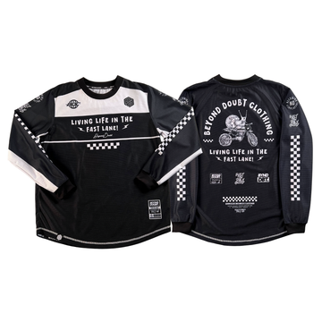 LONG-SLEEVES- "LEAN” Design AIRCOOL Moto Jersey - BEYOND DOUBT CLOTHING