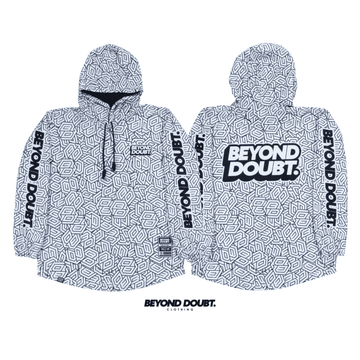 HOODIE - "HEXA WHITE”  AIRCOOL FABRIC