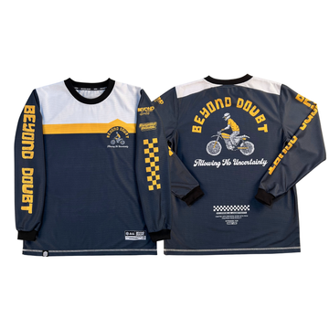 LONG-SLEEVES- "ECHO” Design AIRCOOL Moto Jersey - BEYOND DOUBT CLOTHING