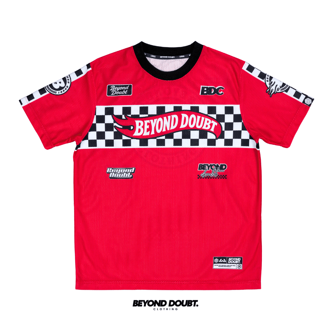 T-SHIRT - "COOP RED” Design AIRCOOL Fabric - BEYOND DOUBT CLOTHING