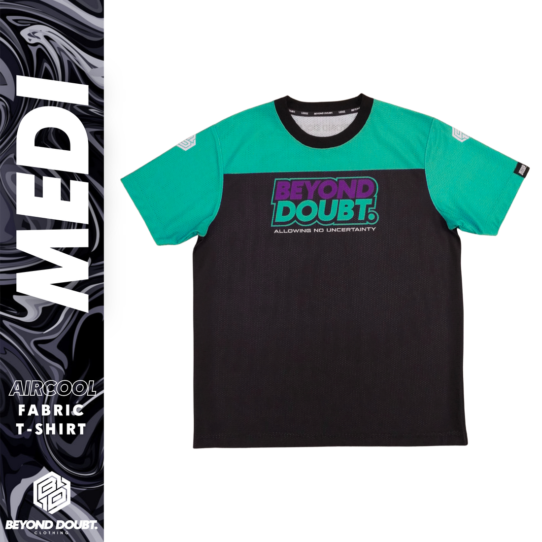 T-SHIRT - "MEDI” Design AIRCOOL Fabric - BEYOND DOUBT CLOTHING
