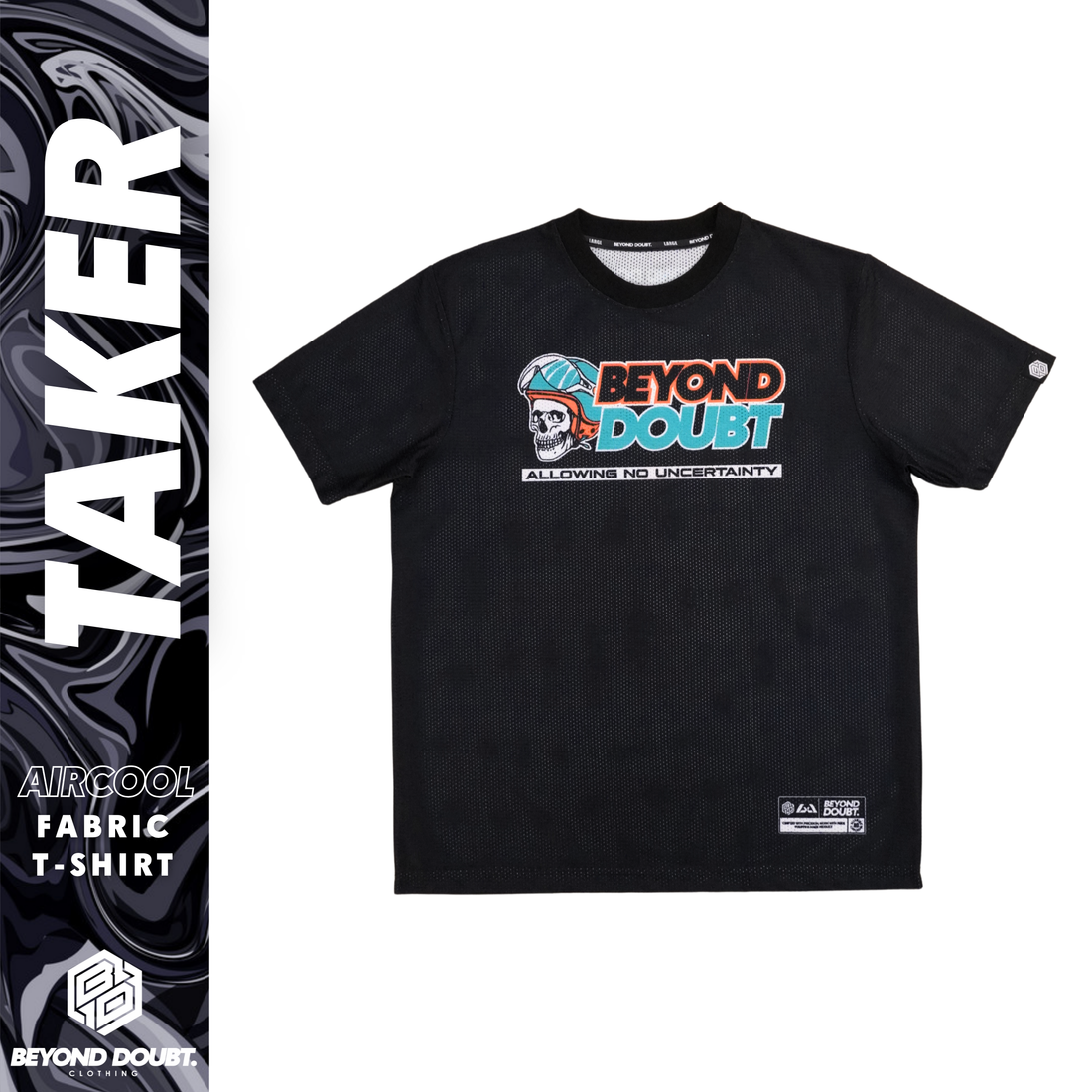 T-SHIRT - "TAKER” Design AIRCOOL Fabric - BEYOND DOUBT CLOTHING