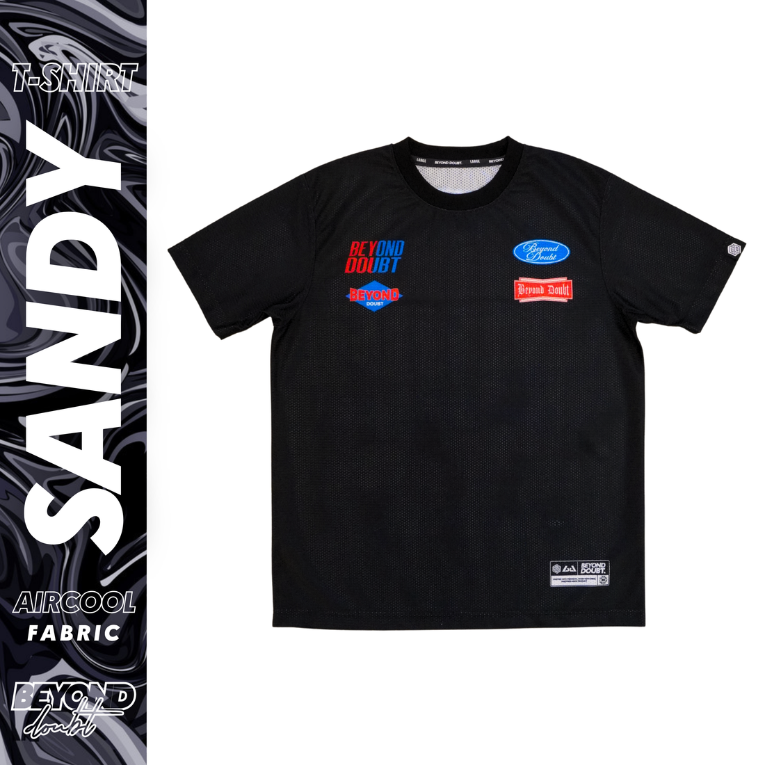 T-SHIRT - "SANDY” Design AIRCOOL Fabric - BEYOND DOUBT CLOTHING