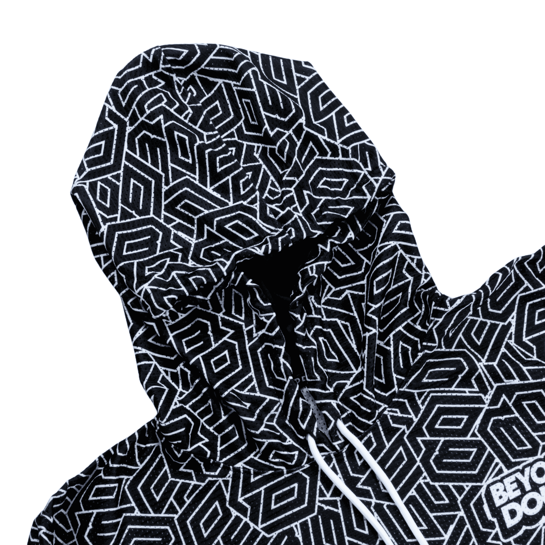 HOODIE - "HEXA BLACK” AIRCOOL FABRIC