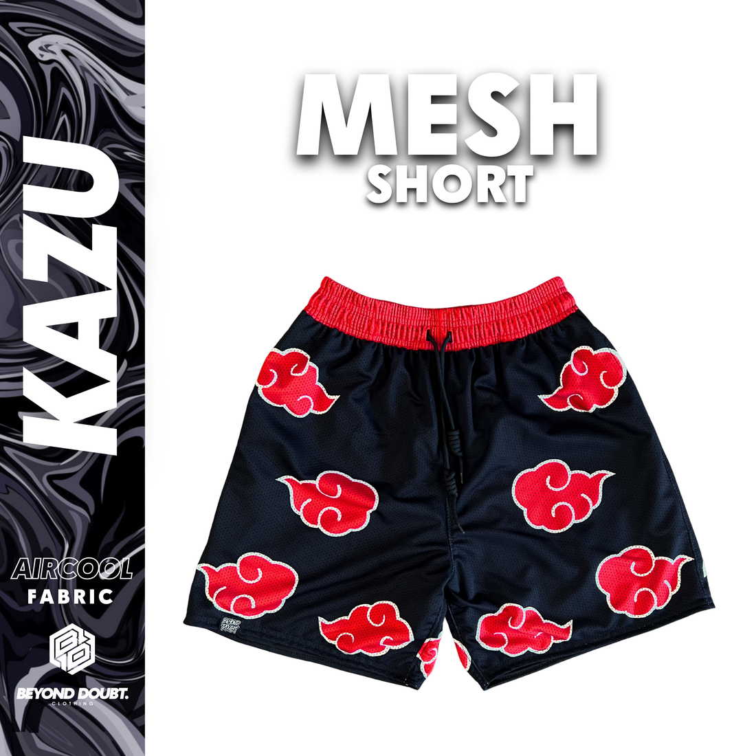 MESH SHORT - "KAZU” Design AIRCOOL Fabric - BEYOND DOUBT CLOTHING
