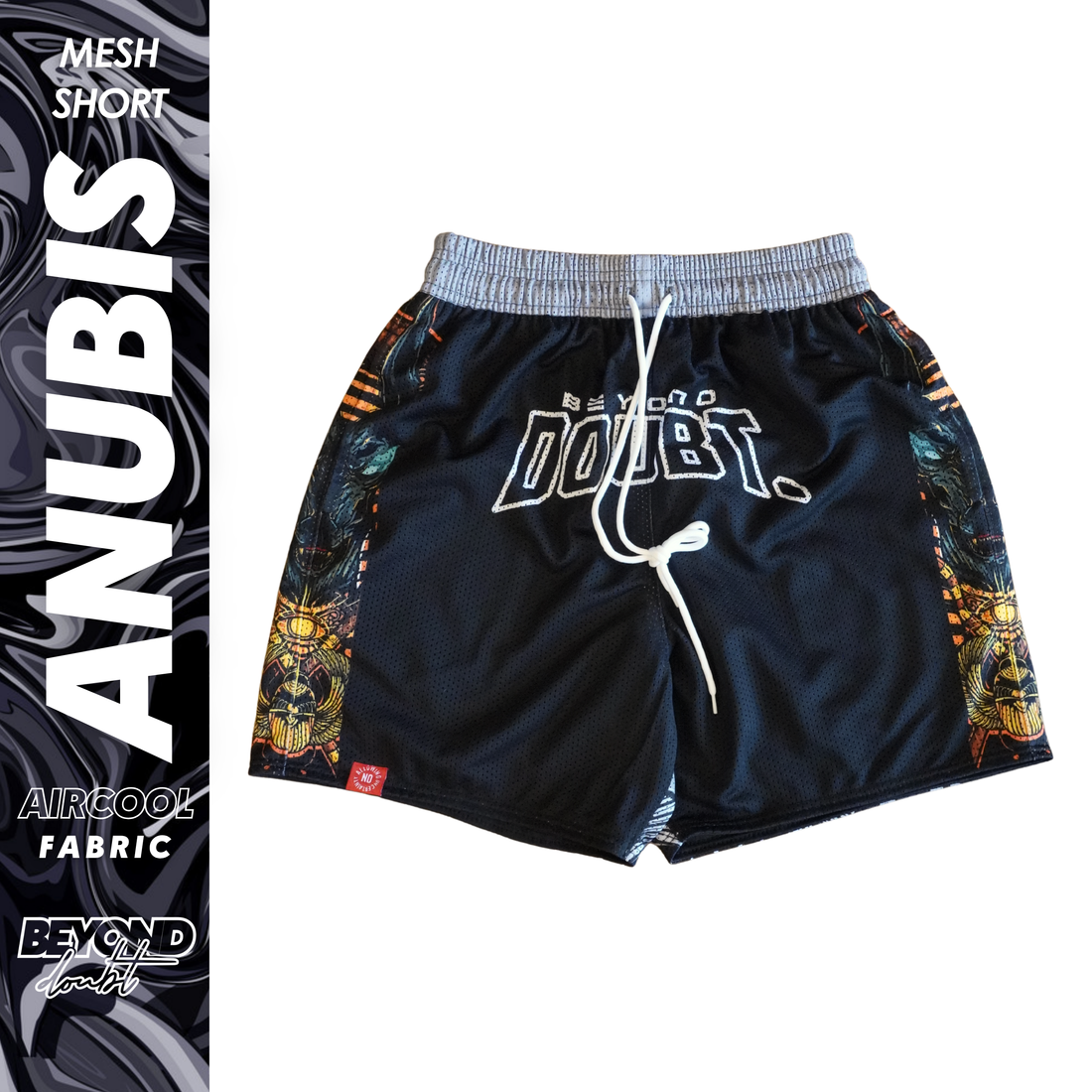 MESH SHORT - "ANUBIS" Design AIRCOOL Fabric - BEYOND DOUBT CLOTHING